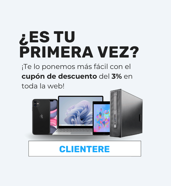 Descuento primera compra productos reacondicionados